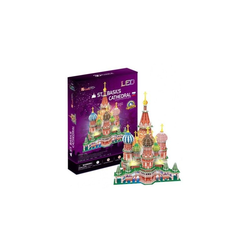 puzzle cubicfun 3d led cattedrale di st.basilico (russia) [wzcubd0uh020519]