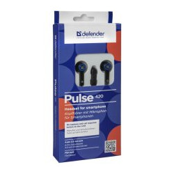 auricolari defender pulse-420 in-ear nero/blu [uhdfdrdp0000004]