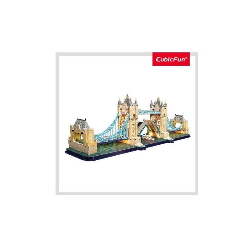 puzzle 3d cubicfun tower bridge 222pz con luci led [wzcubd0uh020531]