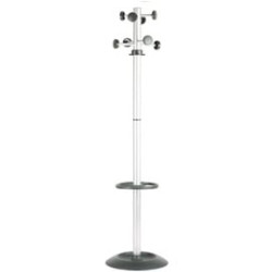 Appendiabiti ergosit totem 175cm a 8 posti con portaombrelli grigio/nero
