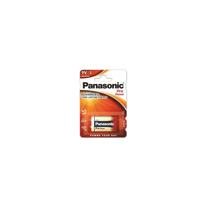 Pila panasonic 1 pz. 9v alcalina 6lr61 pro power