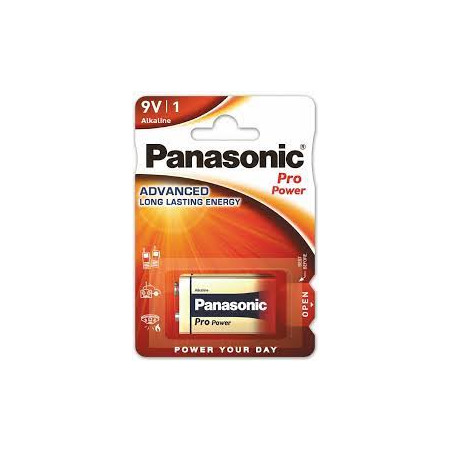 Pila panasonic 1 pz. 9v alcalina 6lr61 pro power
