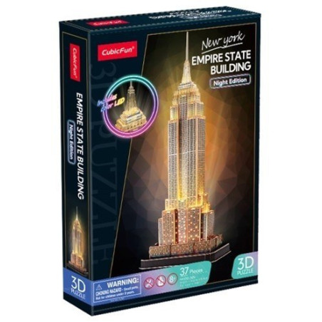 puzzle 3d cubic fun empire state building multicoloe 37pz [wzcubd0uh005393]