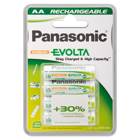 Pila ricaricabile panasonic 4 pz. aa stilo 1900 mah evolta hr6