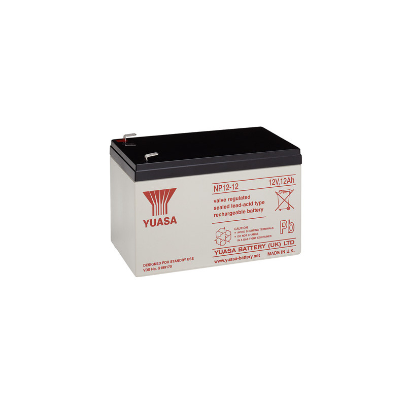 Batteria yuasa al piombo-acido per ups 12 v 12 ah, np12-12