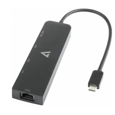 adattatore di rete v7 usb-c a ethernet 2.5g grigio [v7ucrj25ghub-blk]