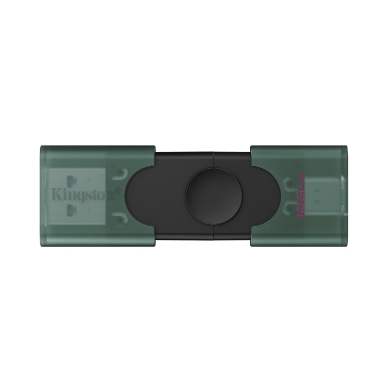 pen drive 128gb kingston data traveler duog2 usb tipo a/c 3.2 nero/verde