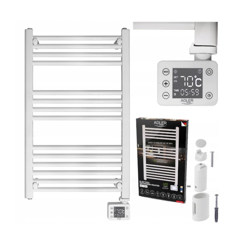 radiatore elettrico adler ad782 da bagno led 600w bianco [hdadlgkad782400]