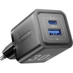 alimentatore da rete vention feqb0-eu gan 30w 1x usb-a +