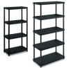 Scaffale ppl 4 ripiani 60x30x132cm nero art.3060 s/4 [1001610]