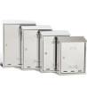 cassetta da lettere con tetto metalplus 25x30x10cm inox serie elios