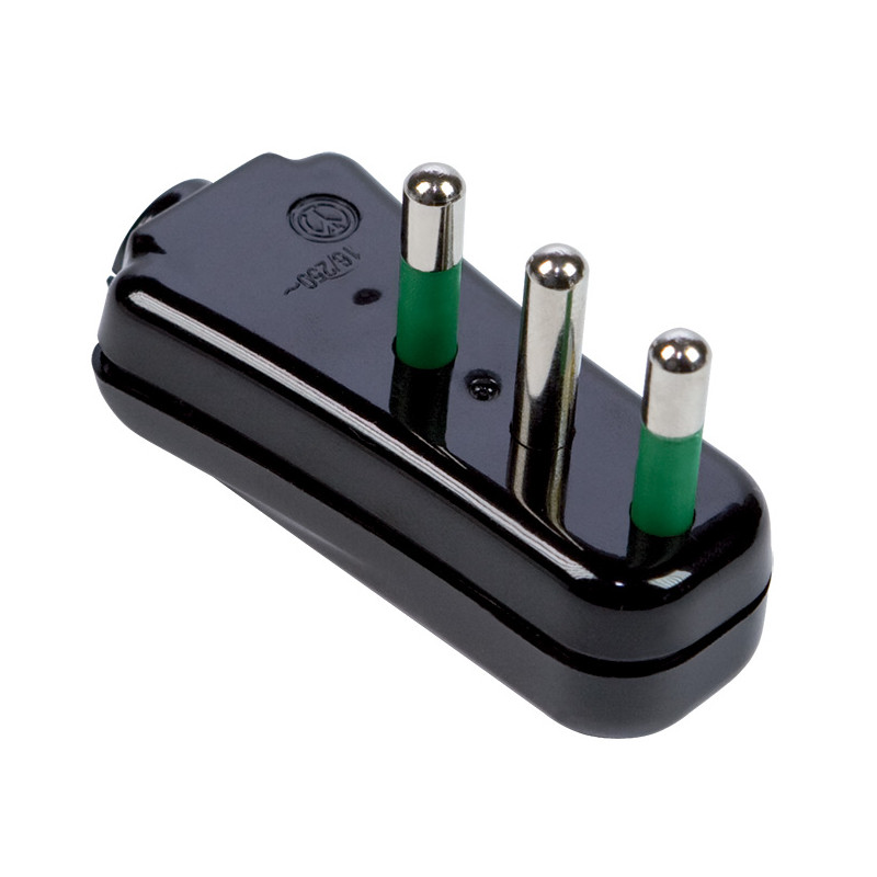 Spina ribassata 2p+t 16a nero