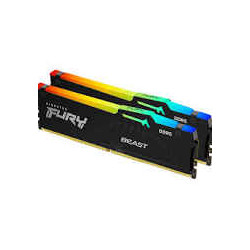 ram dimm ddr5 32gb kingston fury beast rgb 2x16gb/5200mhz/cl40/nero