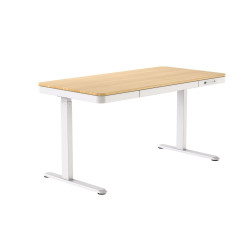scrivania activejet et119wc con regolazione elettrica 140x70 bianco/marrone