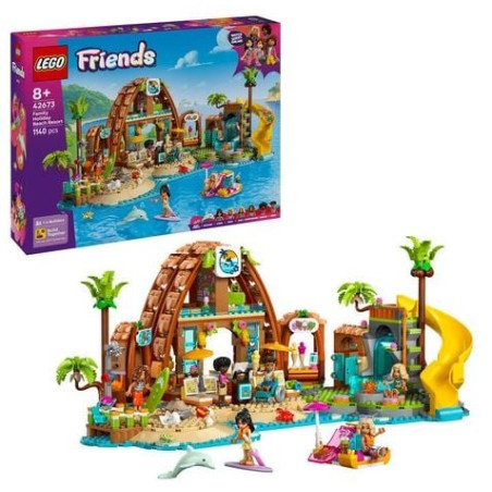 gioco di costruzione lego friends resort sulla spiaggia per vacanze