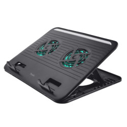 supporto di raffreddamento trust cyclone a 2 ventole per laptop 16''