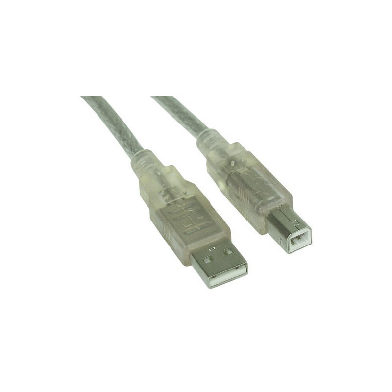 inline 34550t 10m usb a usb b maschio maschio trasparente cavo usb