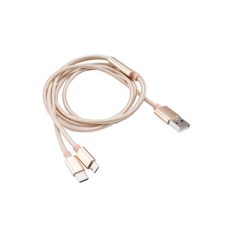 cavo akasa usb2.0 2v1 / ak-cbub42-12gl / 1x usb2.0 na micro-b