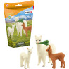 set da gioco schleich wild life famiglia di alpaca [42544]