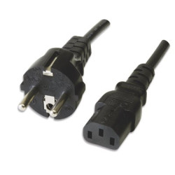 Cavo alimentazione c13 f a schuko 1,8 mt nero