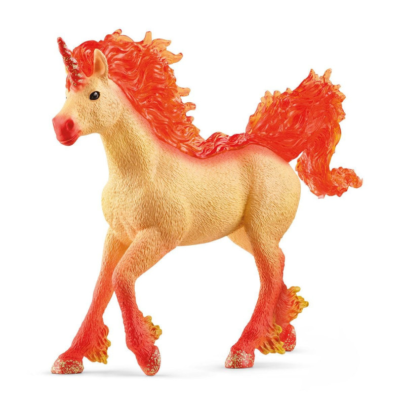 figurina schleich bayala elementa fuoco unicorno arancio [70756]