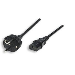 Cavo alimentazione c13 f a schuko angolato 1,8 mt nero