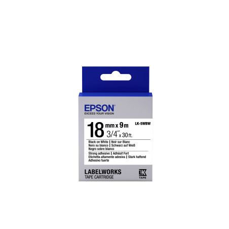 nastro epson 18/9 lk-5wbw 18mm/9m nero/bianco [c53s655012]