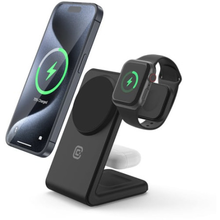 caricabatterie wireless crong magspot pivot stand 3in1 magsafe 15w