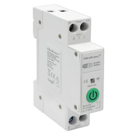 contattore elettrico qoltec rele wi-fi din 63a bianco [quqolme00050881]