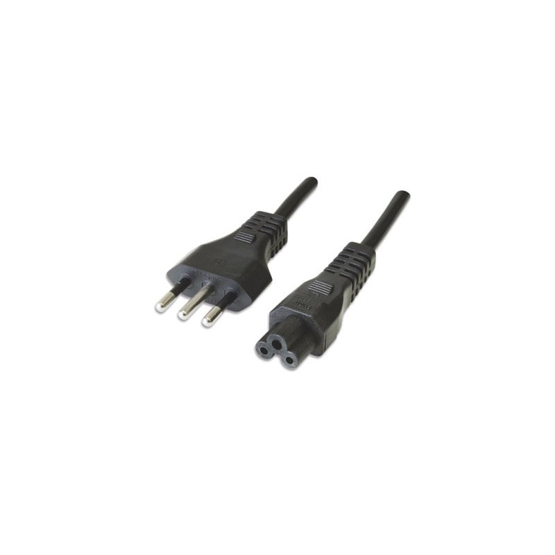 Cavo alimentazione c5 f a spina italiana 1,8 mt nero