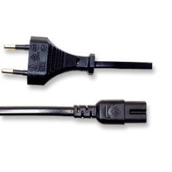 Cavo alimentazione c7 2 poli f a italiana 1,8 mt nero