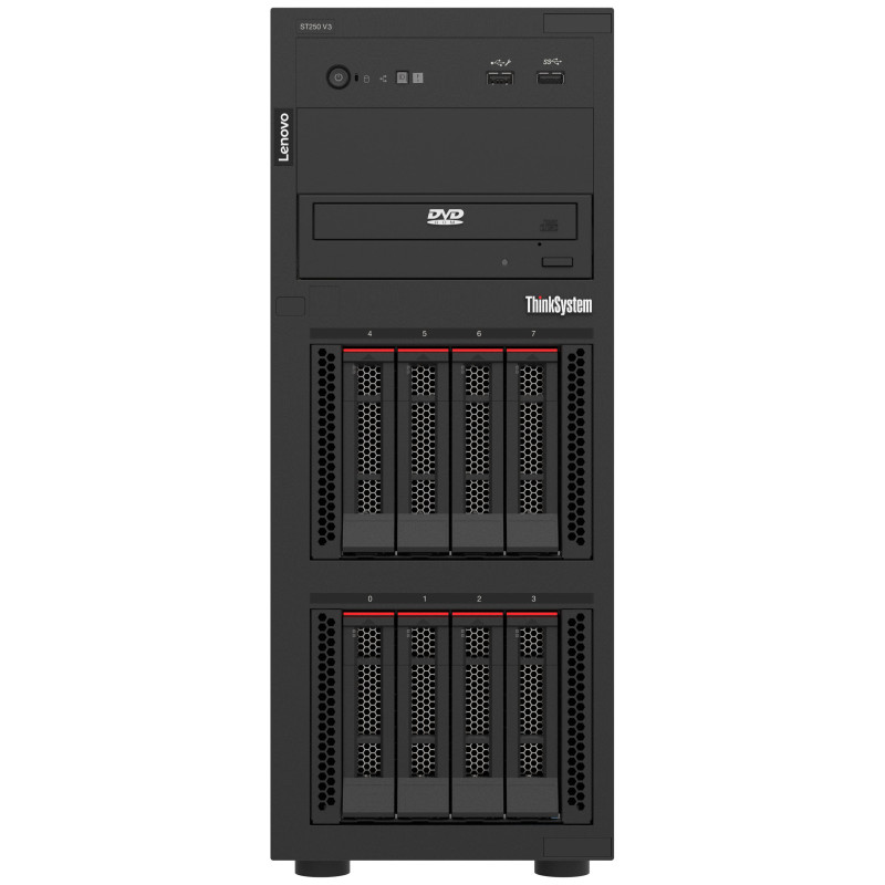 server lenovo thinksystem st250 v3 tower 16gb/4u/2.7ghz/nero [7dce100cea]