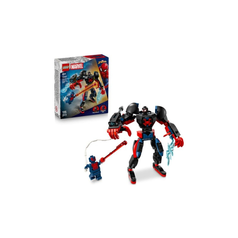 kit di costruzione lego marvel 76337 miles morales mecha vs spider-man