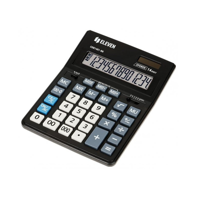 calcolatrice da ufficio eleven cdb1401-bk display a 14 cifre