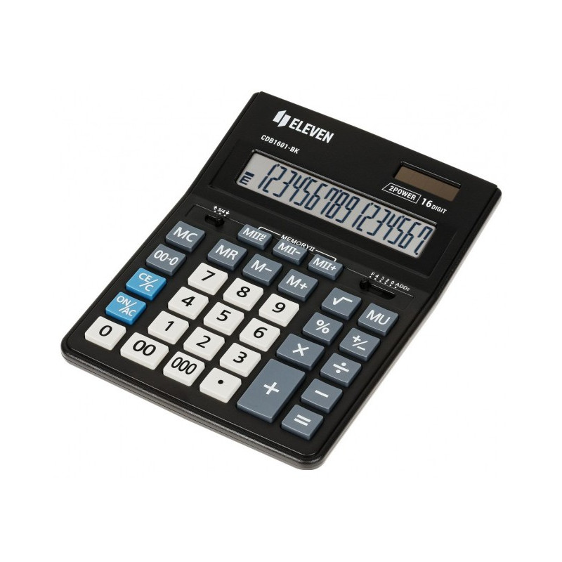 calcolatrice da ufficio eleven cdb1601-bk 16 cifre nero [eleven