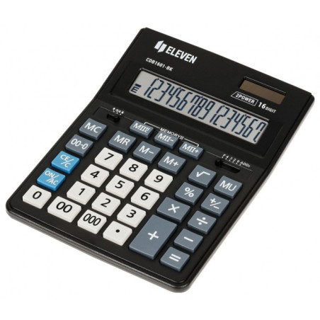 calcolatrice da ufficio eleven cdb1601-bk 16 cifre nero [eleven
