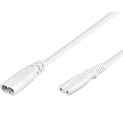 Cavo prolunga alimentazione 2 poli c7/c8 2mt bianco
