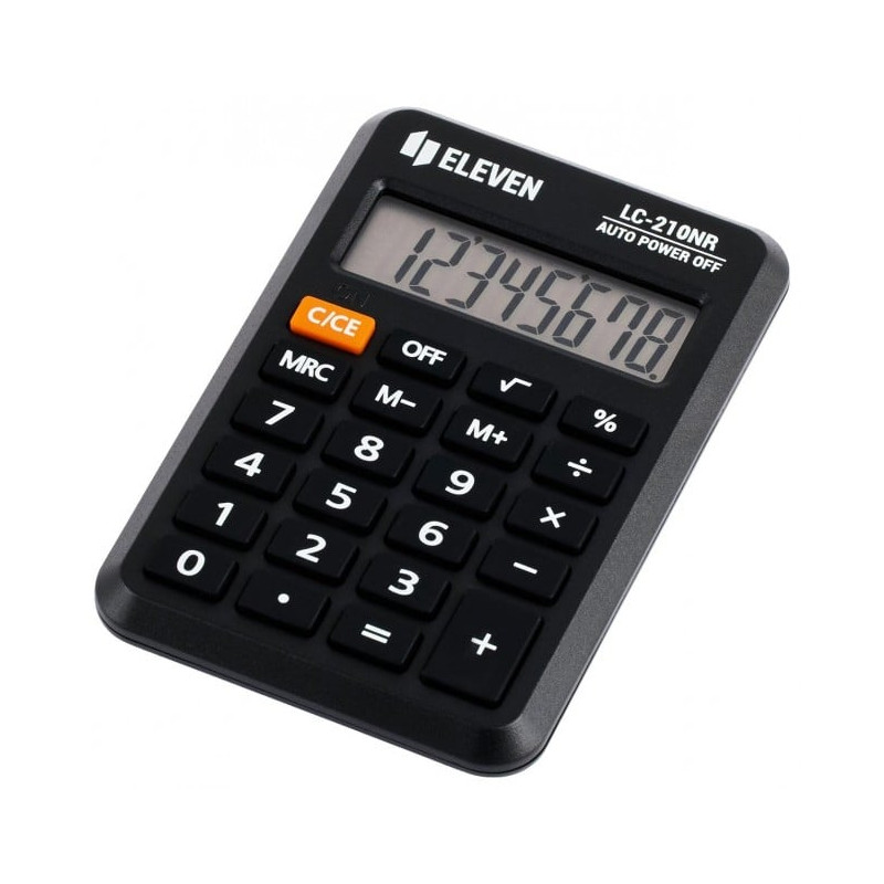 calcolatrice tascabile eleven lc-310nr 8 cifre nero [eleven lc-310nr]