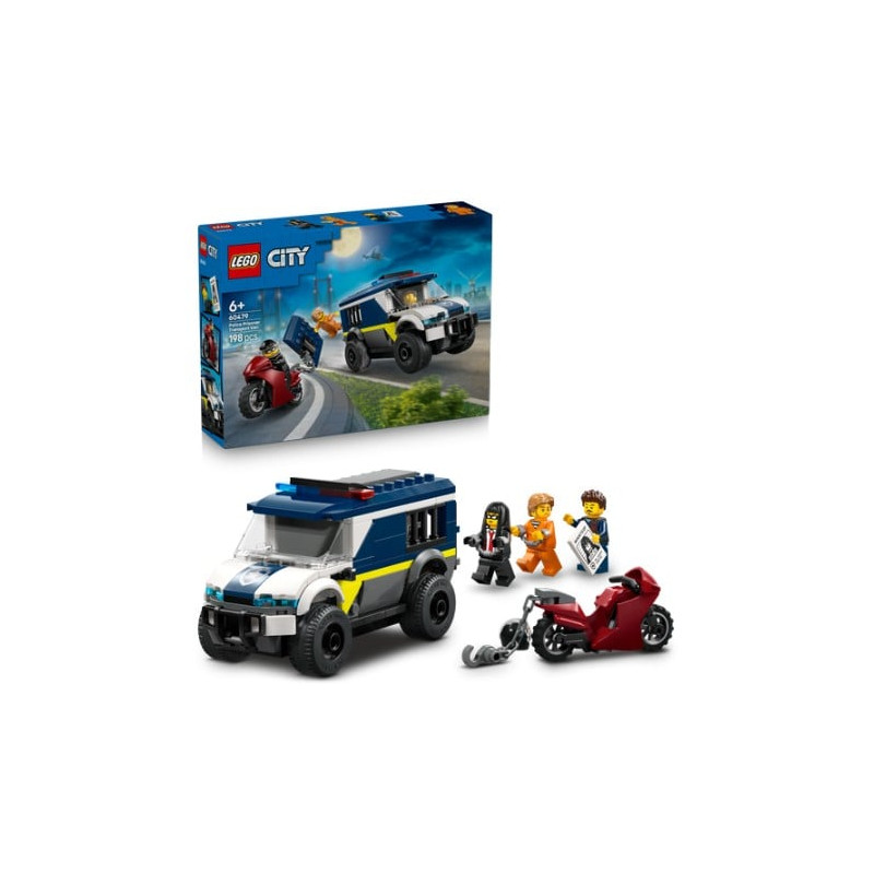 gioco da costruzione lego city 60479 furgone da trasporto prigionieri