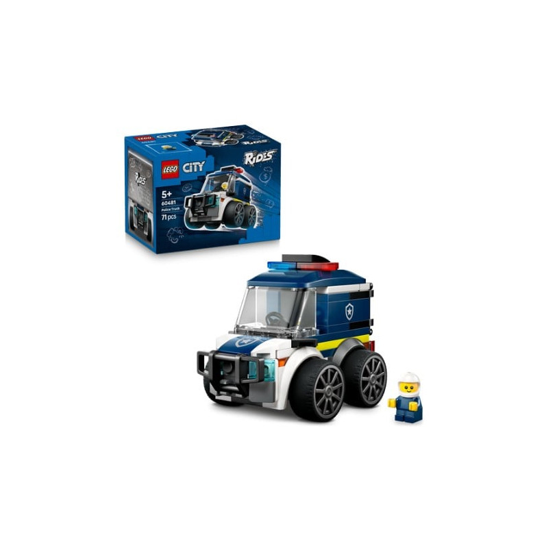 gioco da costruzione lego city 60481 camion della polizia multicolore