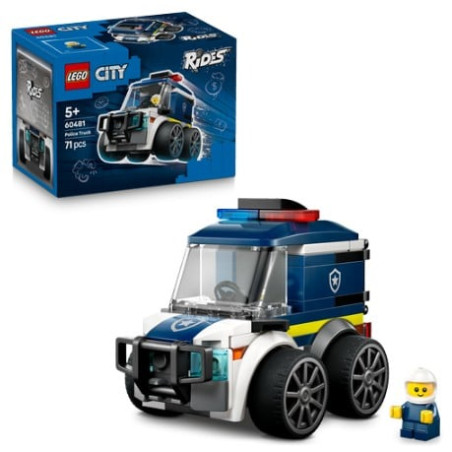 gioco da costruzione lego city 60481 camion della polizia multicolore