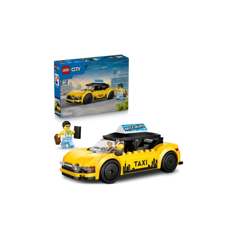 gioco da costruzione lego city 60487 taxi giallo multicolore 122pz