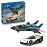 gioco da costruzione lego city 60489 jet vs auto multicolore 259pz