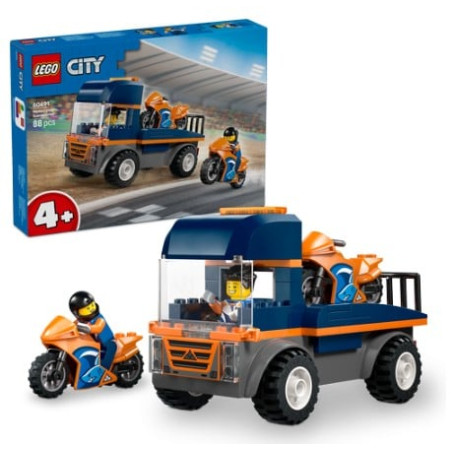 gioco da costruzione lego city 60491 trasportatore di motociclette