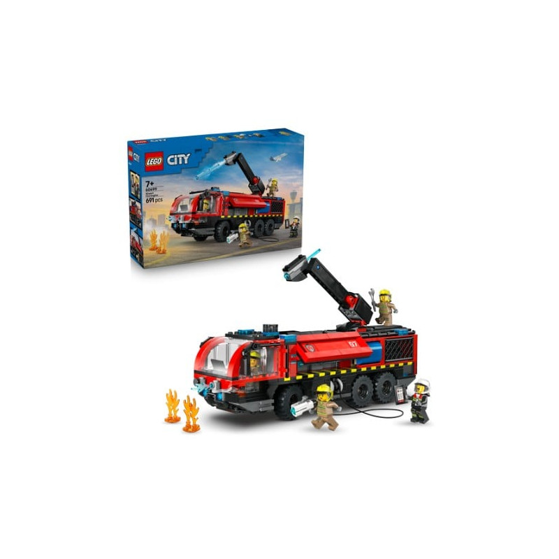 gioco da costruzione lego city 60499 camion dei pompieri dell'aeroporto
