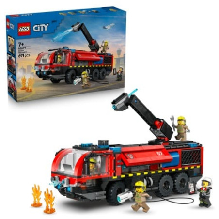 gioco da costruzione lego city 60499 camion dei pompieri dell'aeroporto