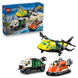 gioco da costruzione lego city 60505 aereo camion di servizio e hovercraft
