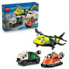 gioco da costruzione lego city 60505 aereo camion di servizio e hovercraft