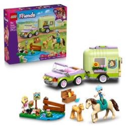 set da gioco lego friends 42695 rimorchio per cavalli e puledri multicolore