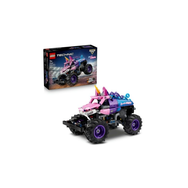 kit di costruzione lego technic 42220 monster jam sparkle smash pull-back